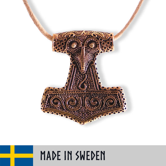 Thors-hammer-pendant-necklace-bronze-big-large-museum-replica