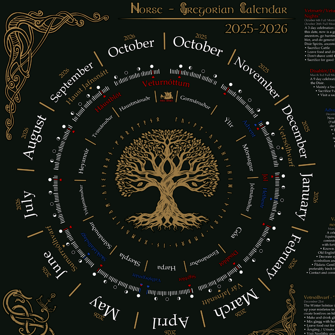 NEW! Norse Pagan Calendar 2026 + Holiday Guide (Digital Download)