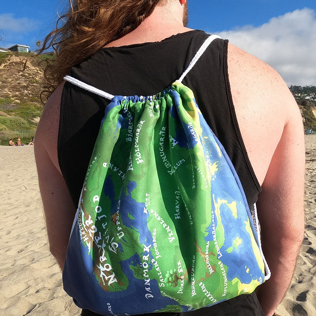 Beach towel drawstring bag hotsell