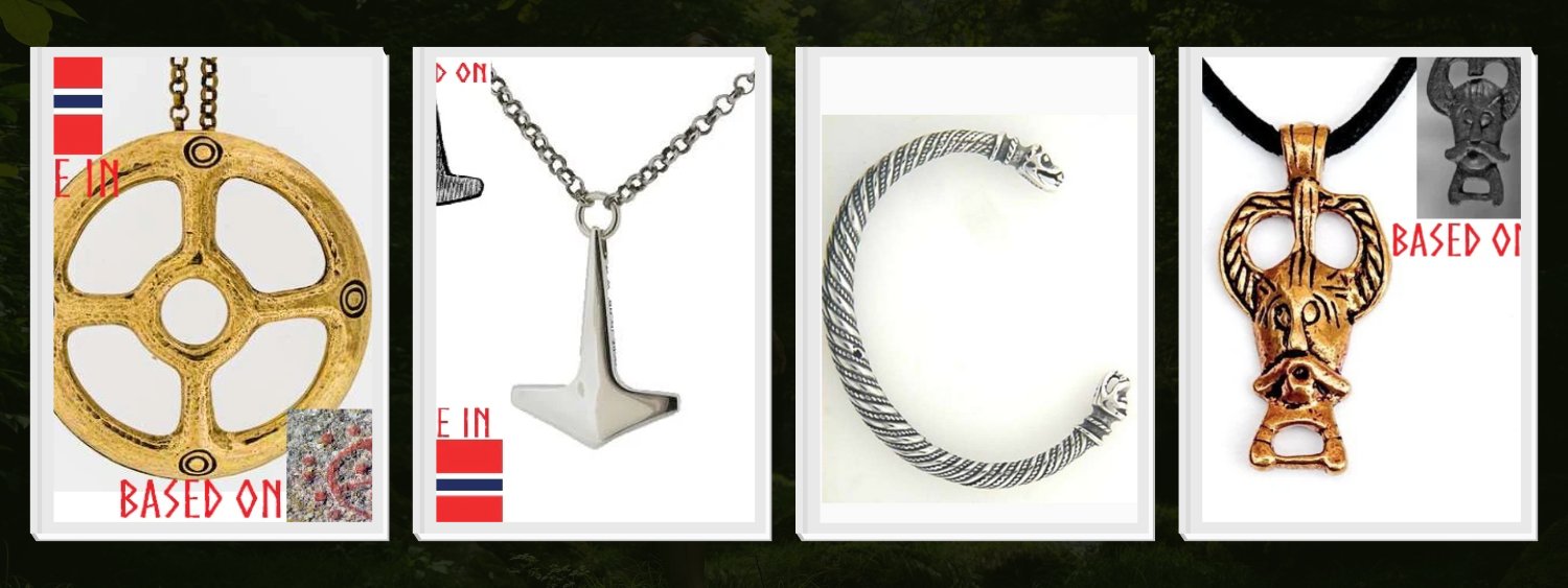 viking jewelry thor hammer necklace armrings made scandinavia museum