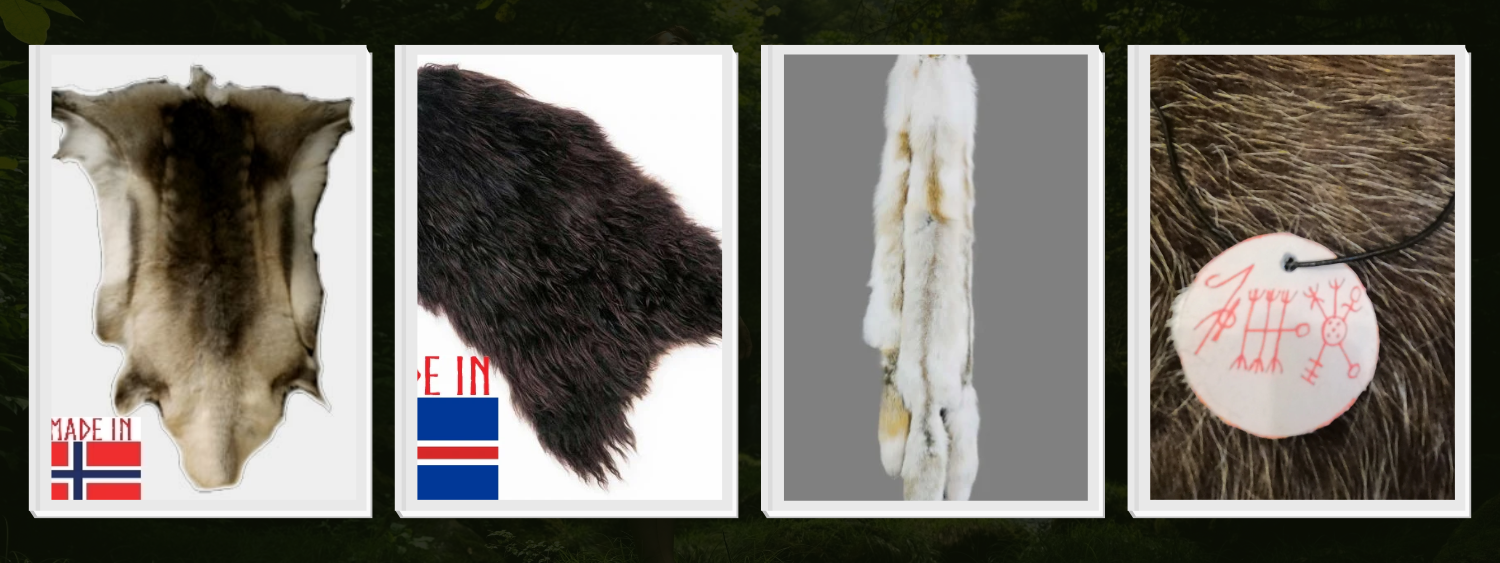 fur reindeer sheep fox viking