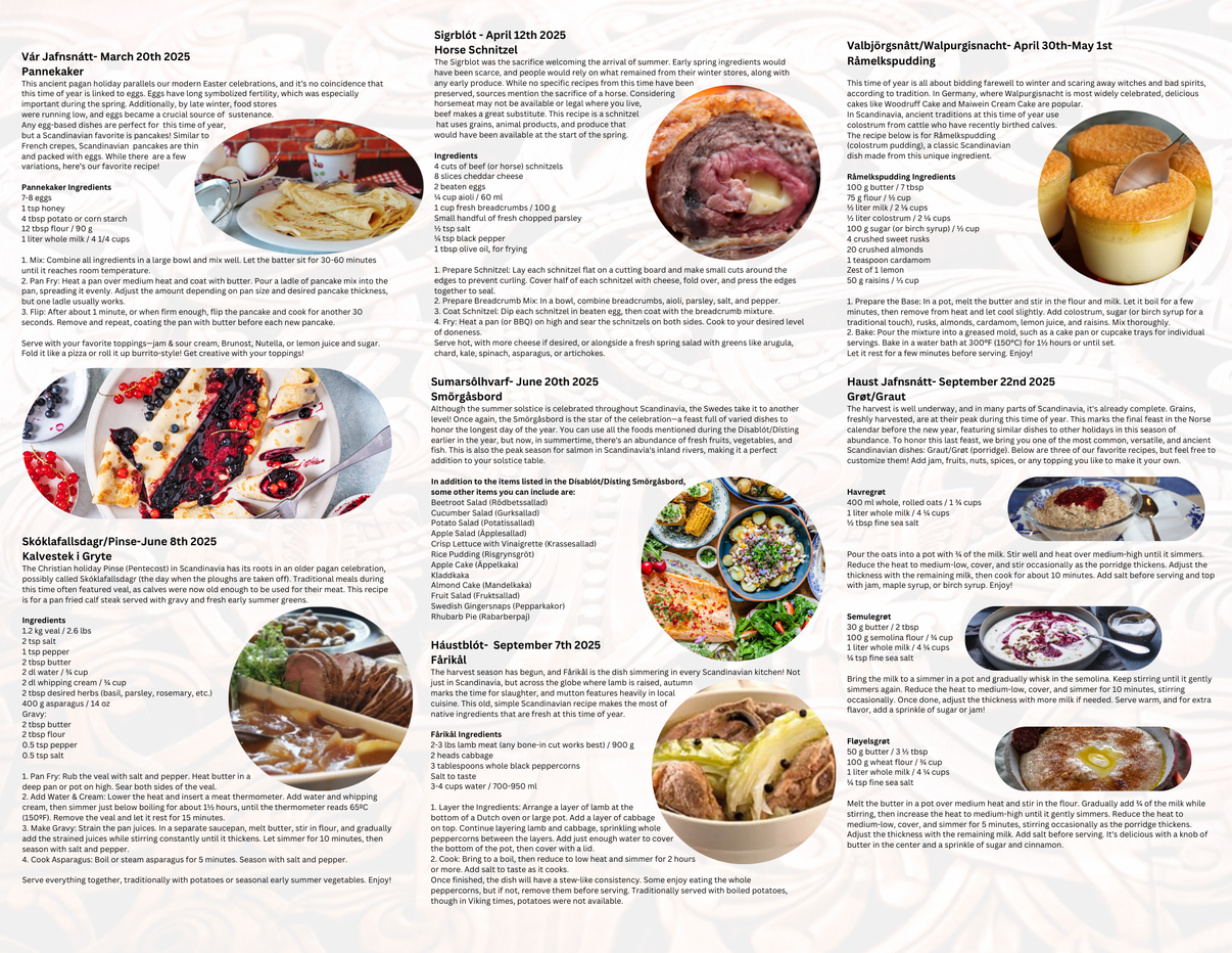 Norse Calendar & Holiday Guide 2025 + Traditional Holiday Recipes ...