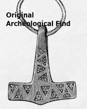 Load image into Gallery viewer, Thors-hammer-mjolnir-pendant-falster-gydingsgard-bronze-museum-replica-viking-age
