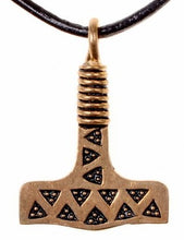 Load image into Gallery viewer, Thors-hammer-necklace-pendant-falster-gydingsgard-bronze-museum-replica
