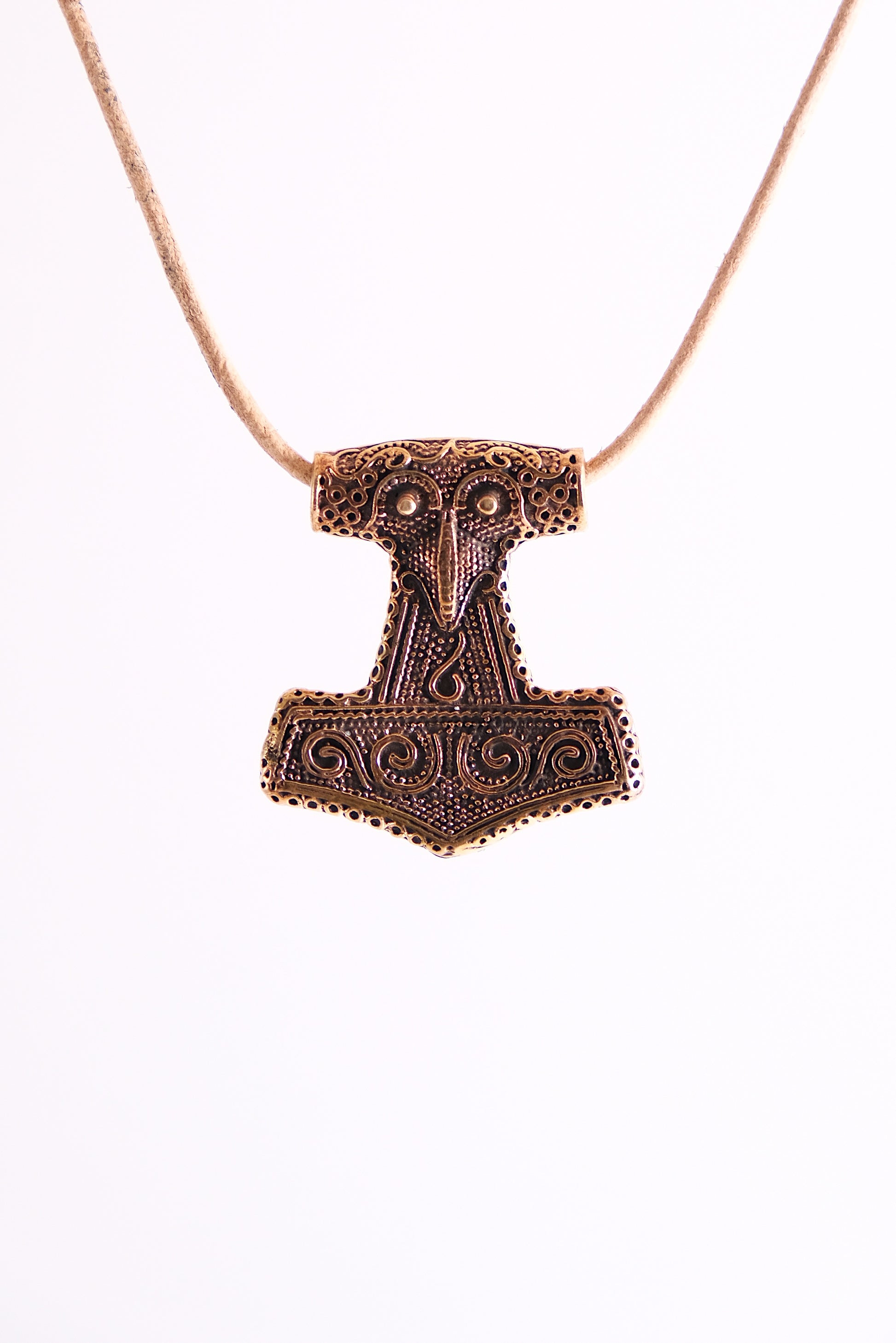 Thors-hammer-pendant-necklace-bronze-big-large-museum-replica