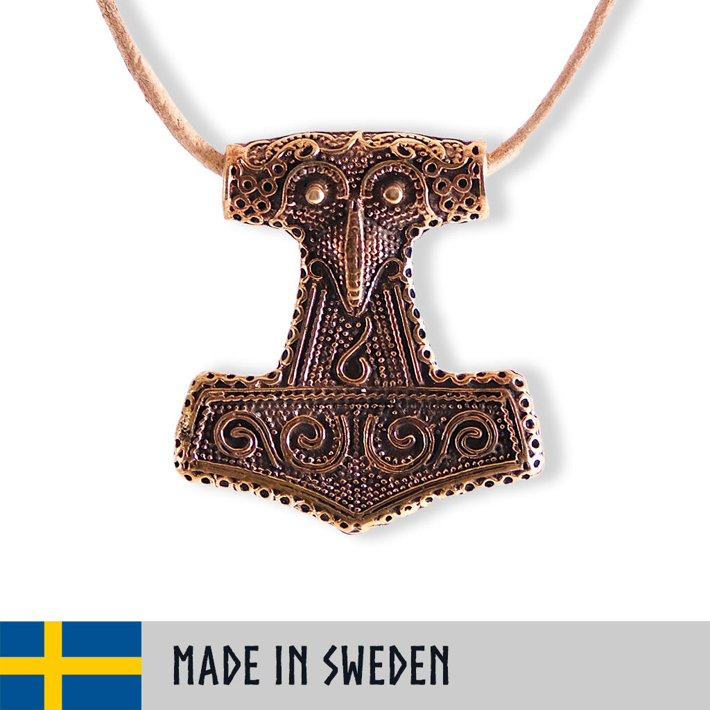 Thors-hammer-pendant-necklace-bronze-big-large-museum-replica