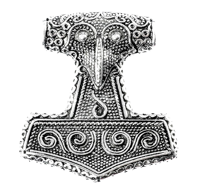 Thors-hammer-pendant-necklace-silver-big-large-museum-replica