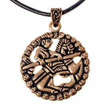 Load image into Gallery viewer, Viking-Amulet-Pendant-Gokstad-Ship-Replica-Jewelry-Bronze
