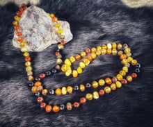 Load image into Gallery viewer, brisingamen-amber-necklace-freya-baltic-norse-mythology-replica-museum-viking-age
