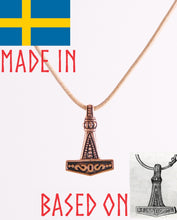 Load image into Gallery viewer, raus-thor-hammer-mjolnir-necklace-pendant-museum-replica-archeology-viking-norse-pagan
