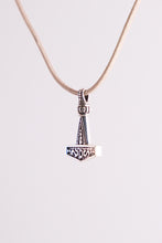 Load image into Gallery viewer, raus-thor-hammer-mjolnir-necklace-pendant-museum-replica-archeology-viking-pagan-silver
