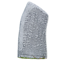 Load image into Gallery viewer, rok-runestone-jersberg-stone-replica-statue-viking-runes-inscription-elder-futhark
