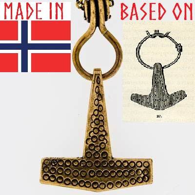 thors-hammer-necklace-mjolnir-pendant-viking-age-replica-archeology-slottsmollan-bronze