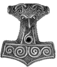 Load image into Gallery viewer, thors-hammer-necklace-mjolnir-pendant-viking-museum-replica-archeology-bronze-skane-kabbarp
