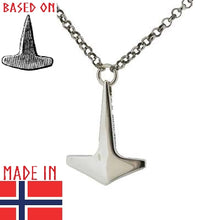 Load image into Gallery viewer, thors-hammer-pendant-silver-made-norway-fitjar-museum-replica
