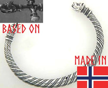 Load image into Gallery viewer, viking-norse-arm-ring-silver-museum-archeology-replica-silver-made-norway
