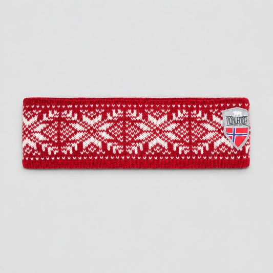 Norwegian Wool Headband – Traditional Snowflake Knit
