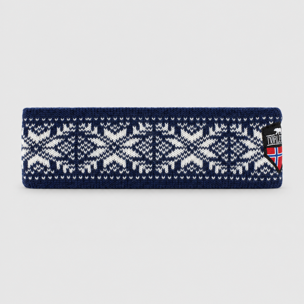 Norwegian Wool Headband – Traditional Snowflake Knit