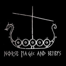 Load image into Gallery viewer, Norse Magic and Beliefs Logo Flag
