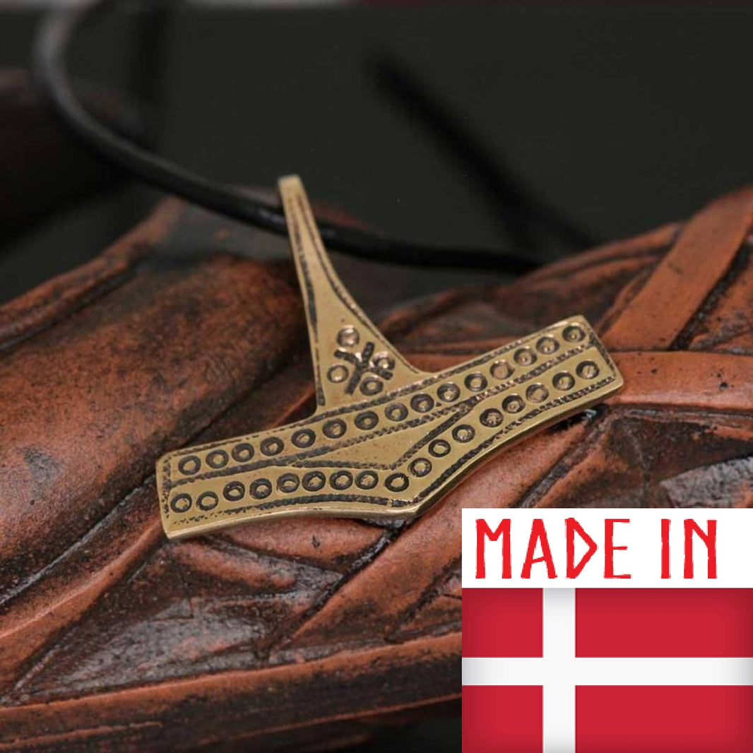 Holmgeir Thor's Hammer - The Nevermore Gothic Norse Vikings Bracelet Leather